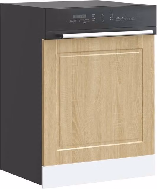Berkfield Home Dishwasher Panel Porto Sonoma Oak in Brown, W/D/H: 60 x 1.5 x 67 cm – 1
