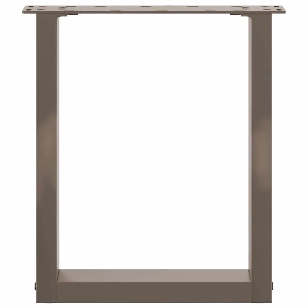 Berkfield Home U-Shaped Coffee Table Legs, 2 Pieces, Brown Steel, H: 38 x W: 42-43 cm – 4