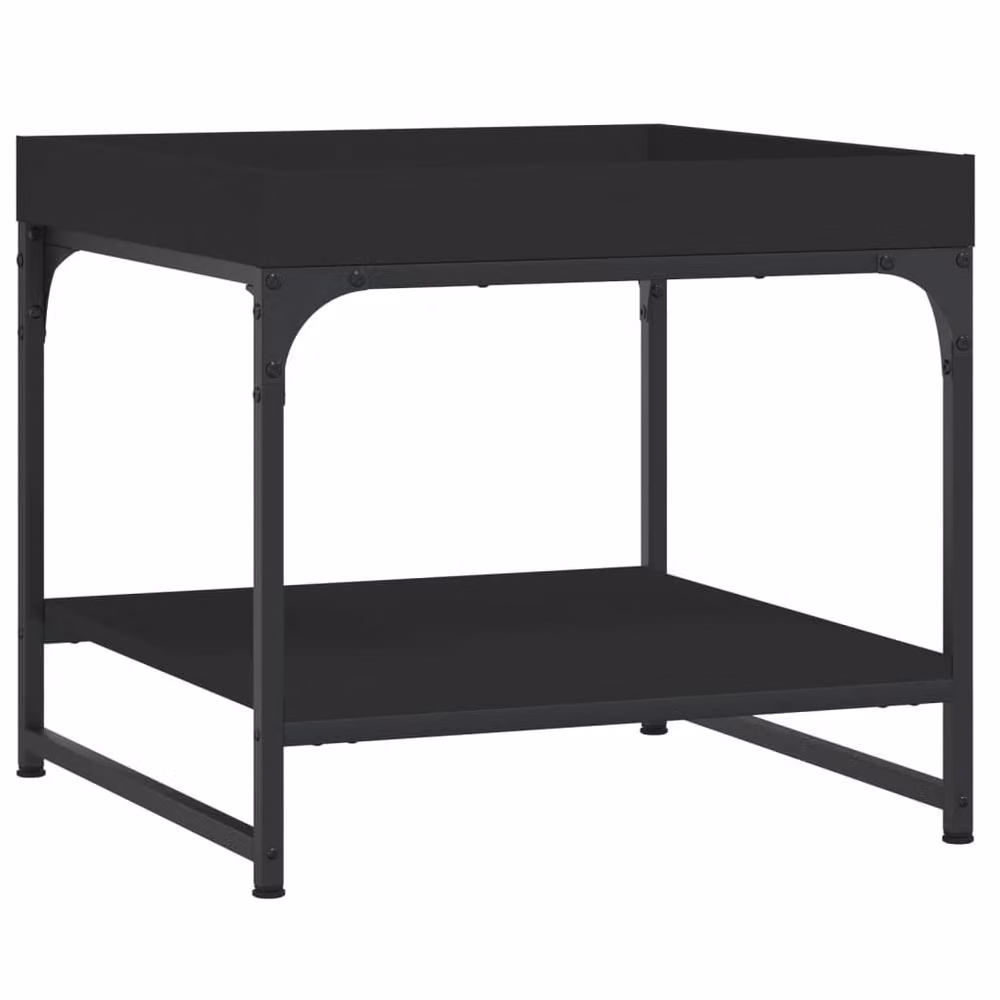Berkfield Home Black Decorative Coffee Table, W/D/H: 49.5 x 49.5 x 45 cm – 3