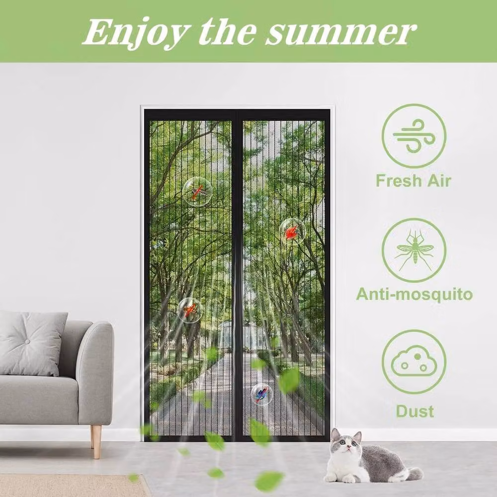 SPETLEK Black Mesh Mosquito Net Curtain, H 210 cm x W 90 cm – 3