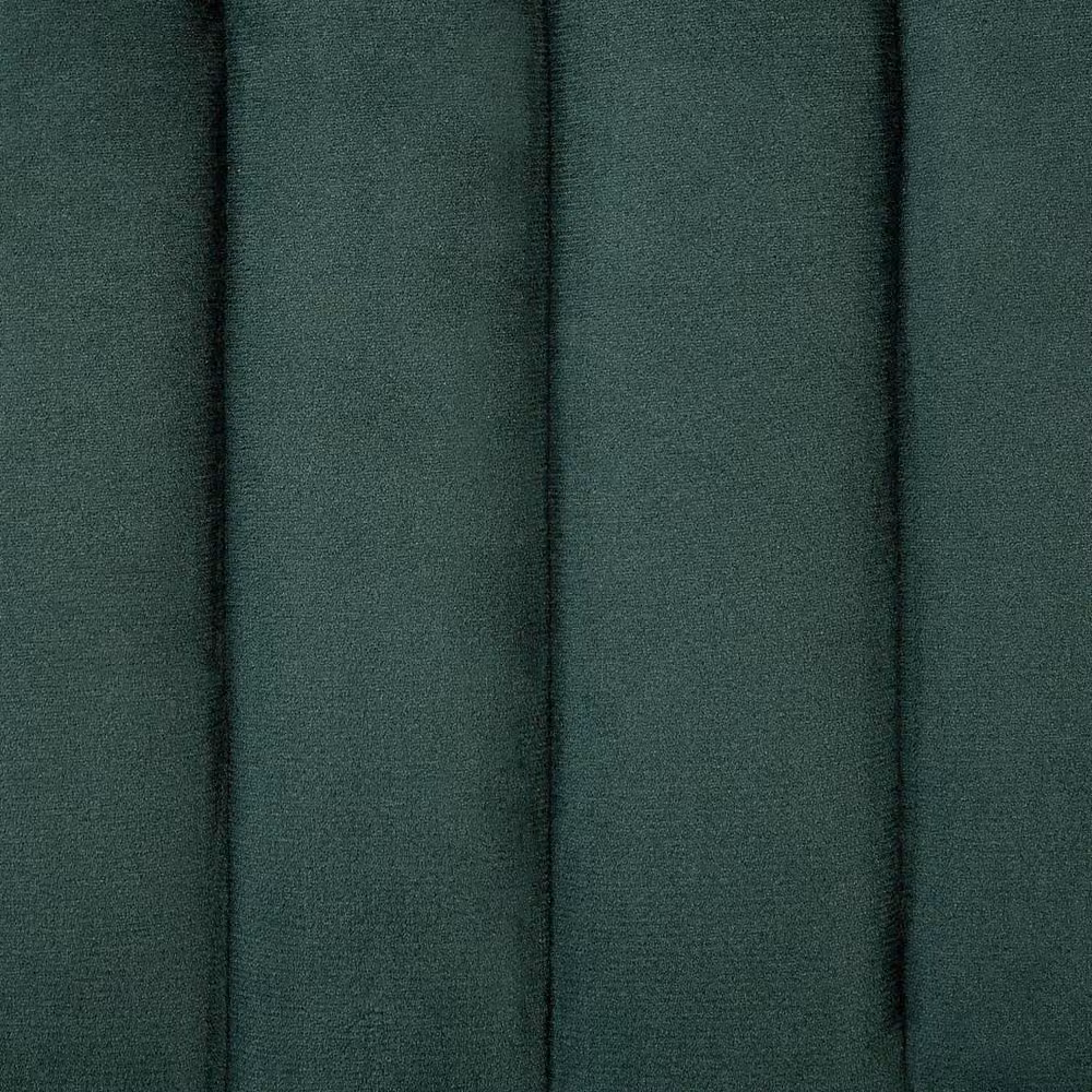 Wyld and Coco Green Velvet Armless Accent Chair with Vertical Tufting and Rubberwood Frame – 6