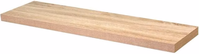 FORGEVIO Natural Wood Floating Wall Shelf, Brown, Width: 50 cm