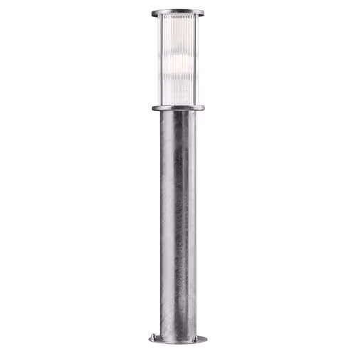 Nordlux Linton Silver Galvanised Steel Outdoor Garden Post Light with E27 Socket and IP54 Rating