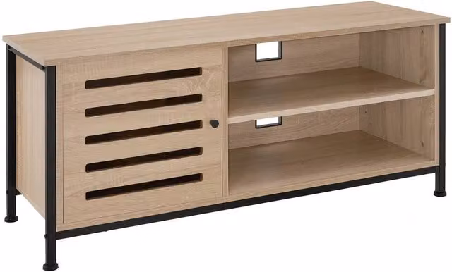tectake Galway Industrial TV Stand in Brown and Black, Width: 110 cm