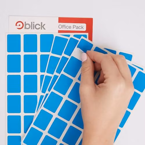 Blick Blue Self Adhesive Rectangular Paper Labels, 960 Pack, W: 1.9 cm, H: 2.5 cm – 3