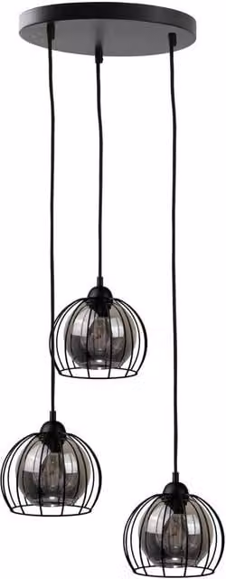 Netlighting Solo Cluster Pendant Ceiling Light, Black, Diameter: 30 cm, 3x E27