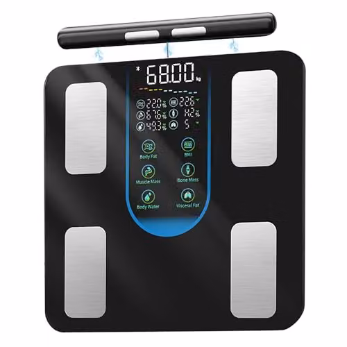 Centra Smart Digital Body Fat and BMI Bathroom Scale with Bluetooth and App Control, Black – 8