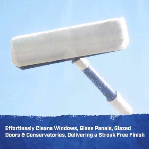 Faithfull White Window Cleaning Mop Spare Pads, Pack of 3 – 6