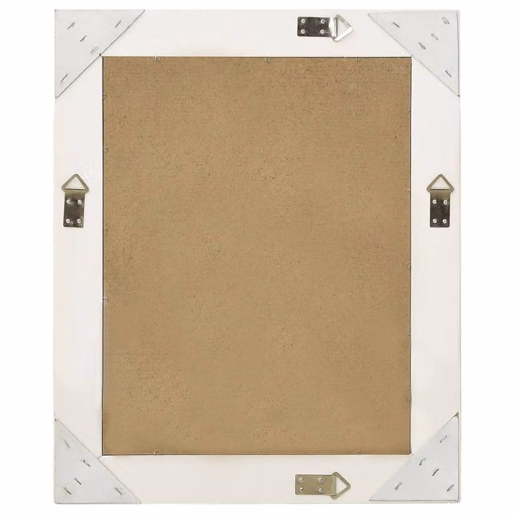 Berkfield Home Antique Baroque Style Rectangular Wall Mirror, White, W: 50 cm, H: 60 cm – 2