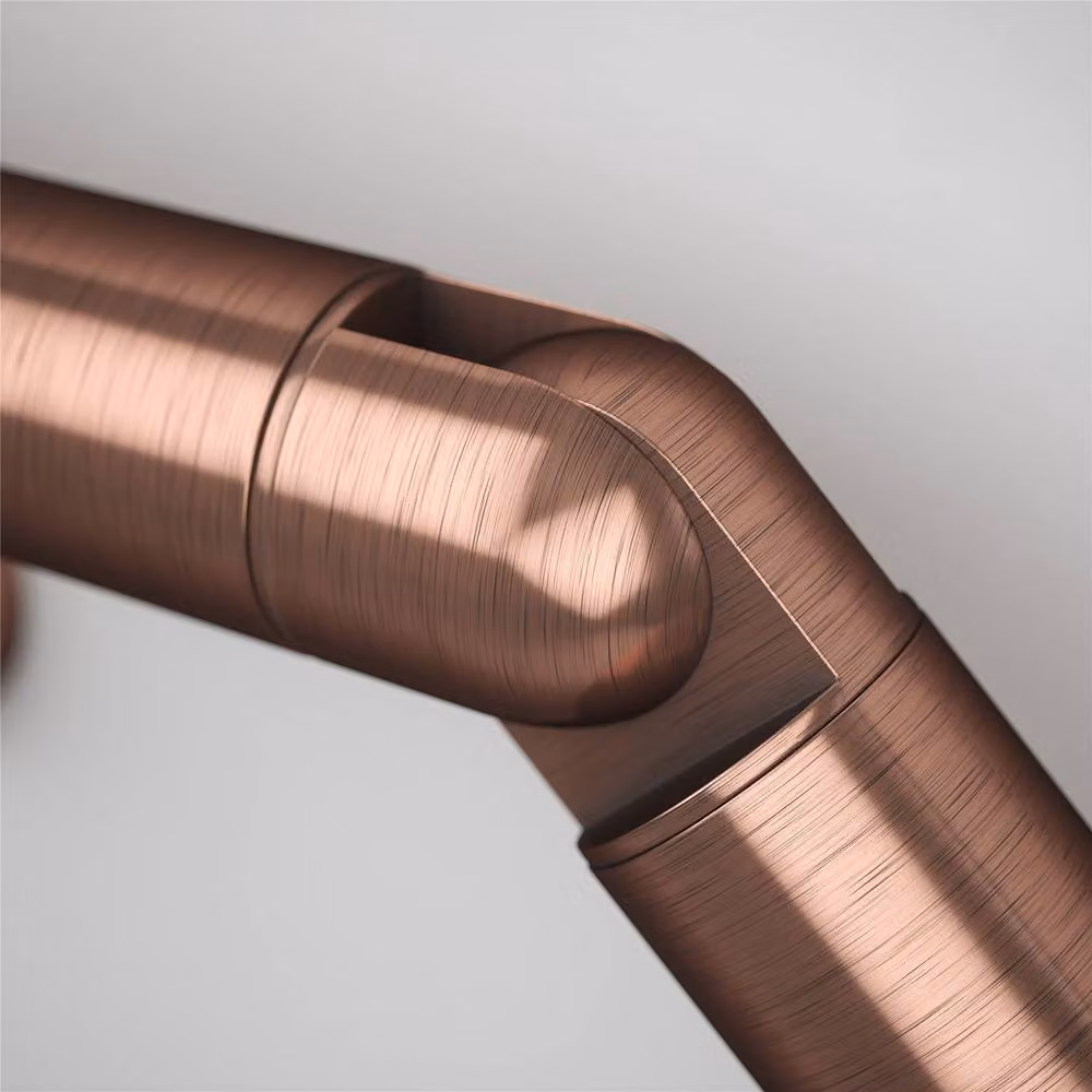 Rothley Antique Copper Adjustable Bannister Staircase Handrail Elbow 40mm – 2