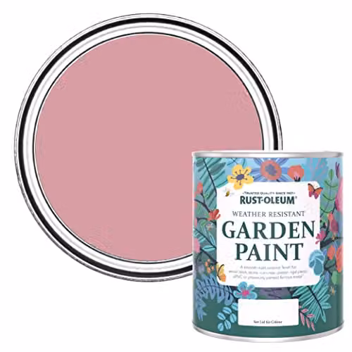 Rust-Oleum Pink Mould Resistant Garden Paint in Matt Finish, Dusky Pink, 0.75 l