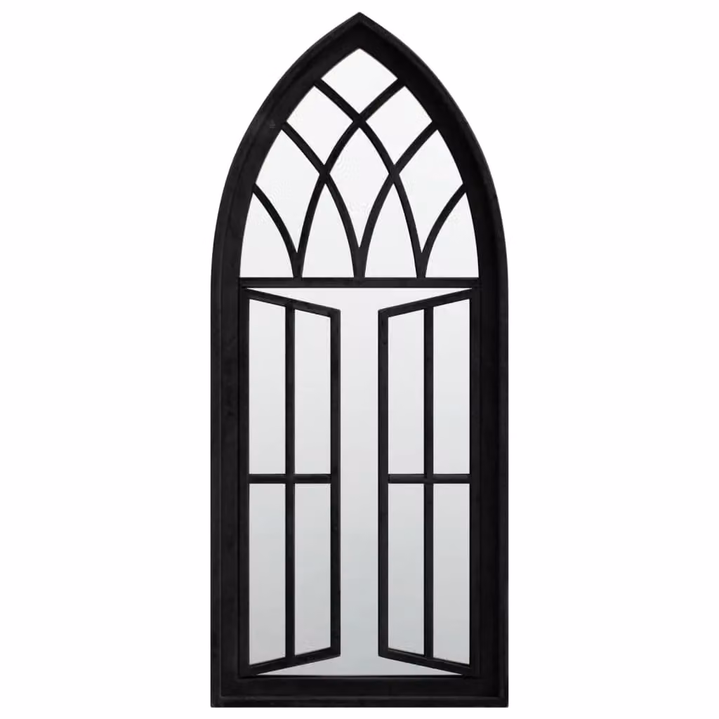 Berkfield Home Antique Black Rectangular Metal Wall Mirror W: 70 cm, H: 30 cm – 2