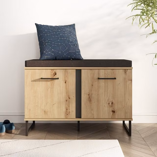 Dorel Home SARDINIA Hall Unit in Artisan Oak and Black