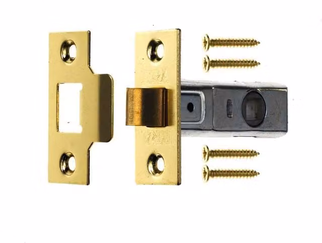 Era Tubular Latch in Brown and Gold Steel – 1