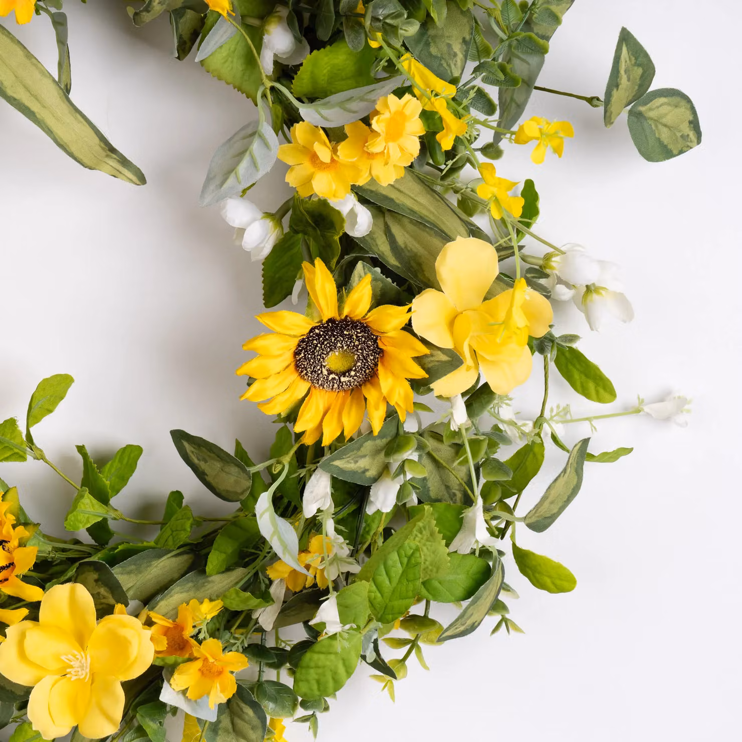 Scottish Everlastings Ltd Yellow Sunflower Floral Hanging Wreath, Diameter: 55 cm – 2