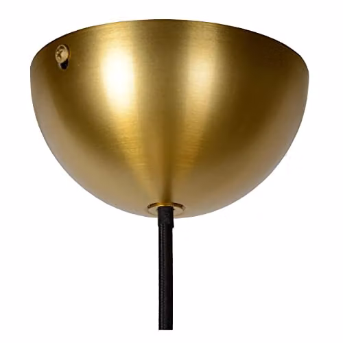 Lucide Akron Pendant Light, Diameter: 50 cm, E27, Gold/Brass and Black/Yellow – 4