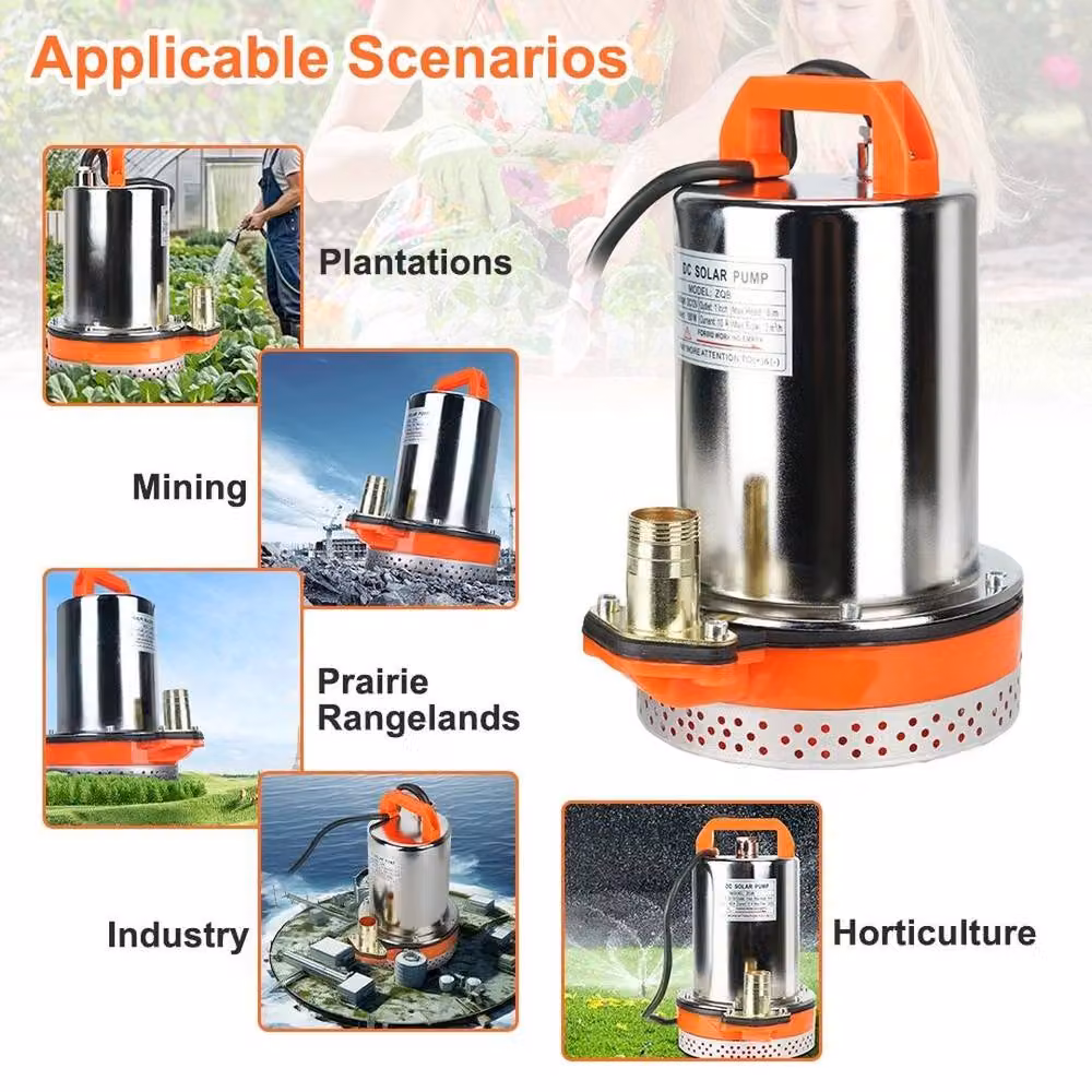 NESTLUNE A-12V 220W 8000L/H Submersible Fountain Pump in Silver – 4