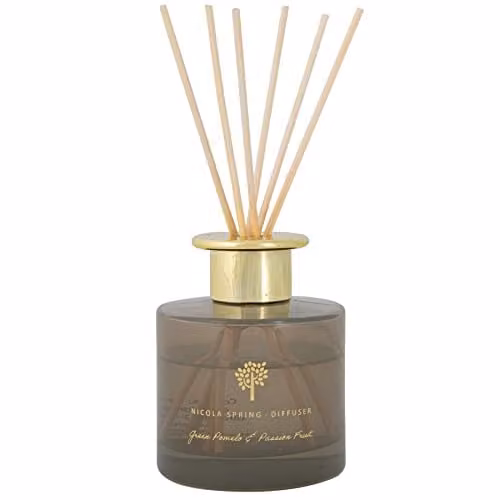 Nicola Spring Pomelo & Passion Fruit Scented Reed Diffuser, 200ml, Grey Glass Jar – 1