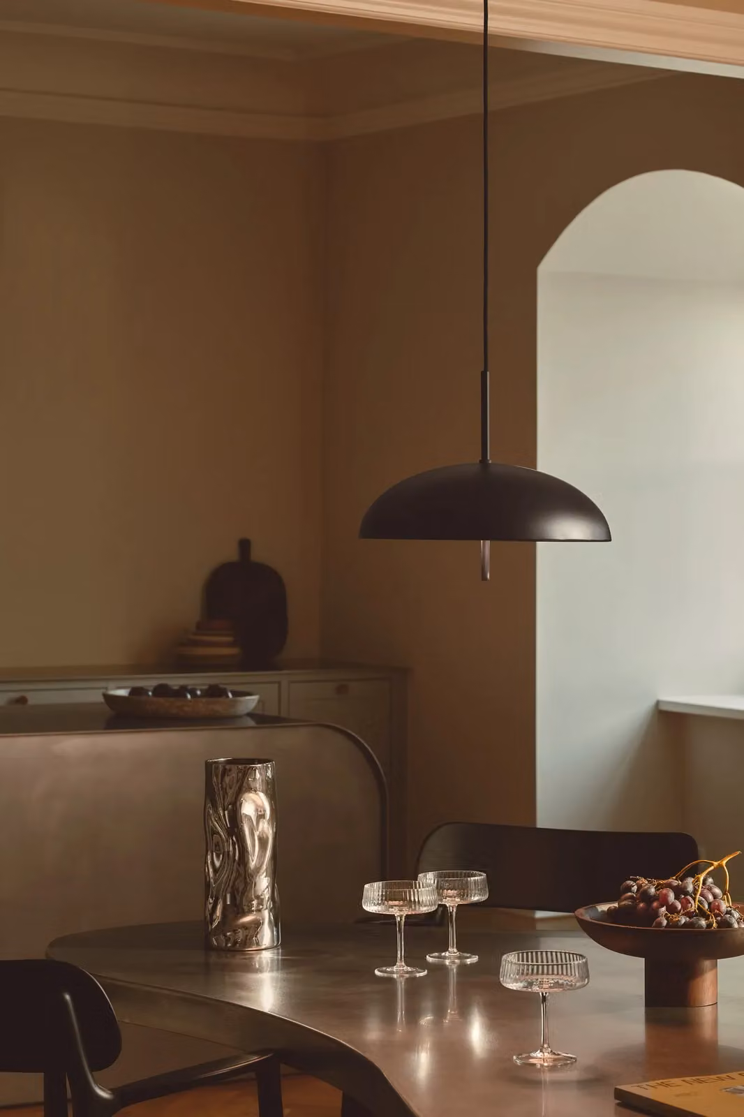Nordlux Versale Round Suspended Pendant Light in Black Metal, E27, Diameter: 35 cm – 2