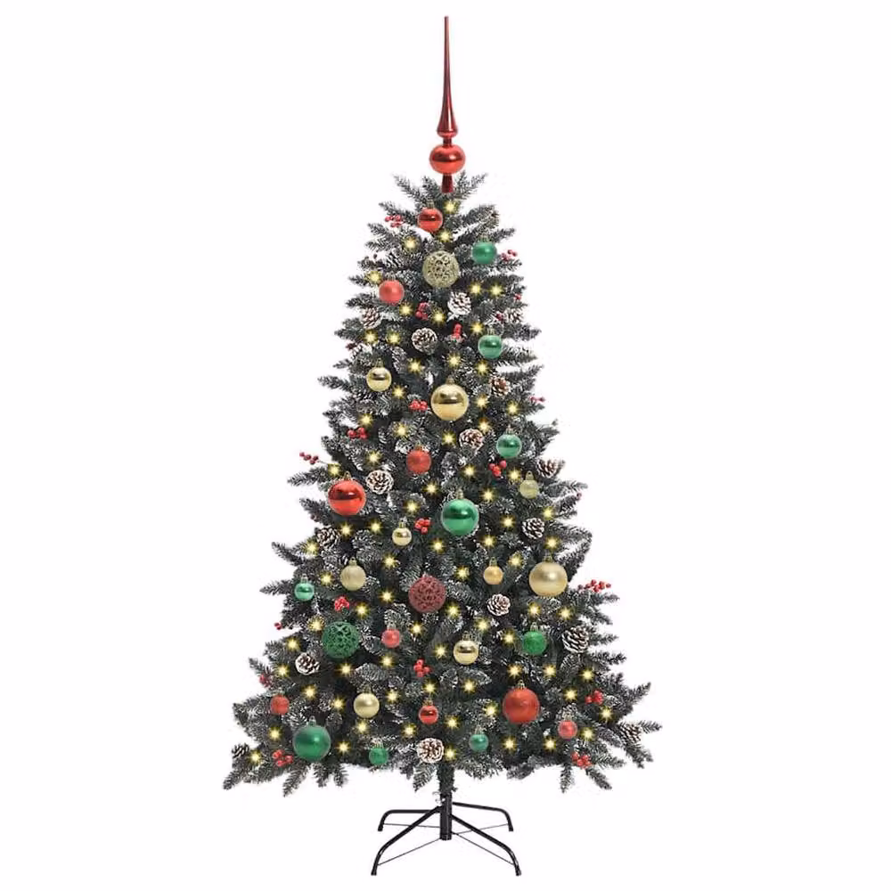 Berkfield Home Green Artificial Christmas Tree with 150 LEDs, W/D/H: 68 x 68 x 120 cm – 3