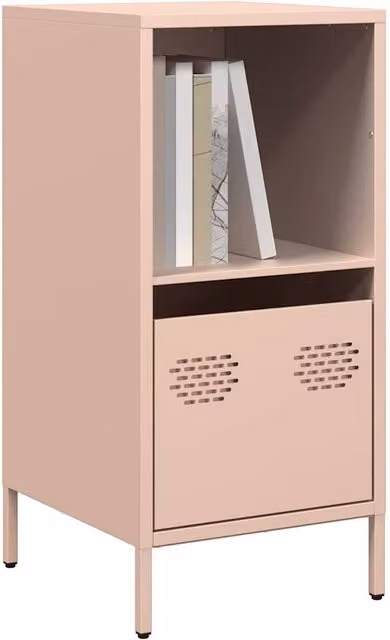 Berkfield Home Pink Matt Metal Sideboard, W/D/H: 35 x 39 x 73.5 cm – 1