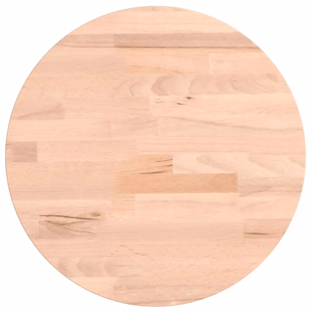 Berkfield Home Round Solid Wood Beech Table Top, Brown, Diameter: 30 cm, Height: 2.5 cm