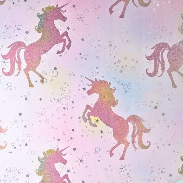 Crown Be Dazzled Unicorn Wallpaper in Pink