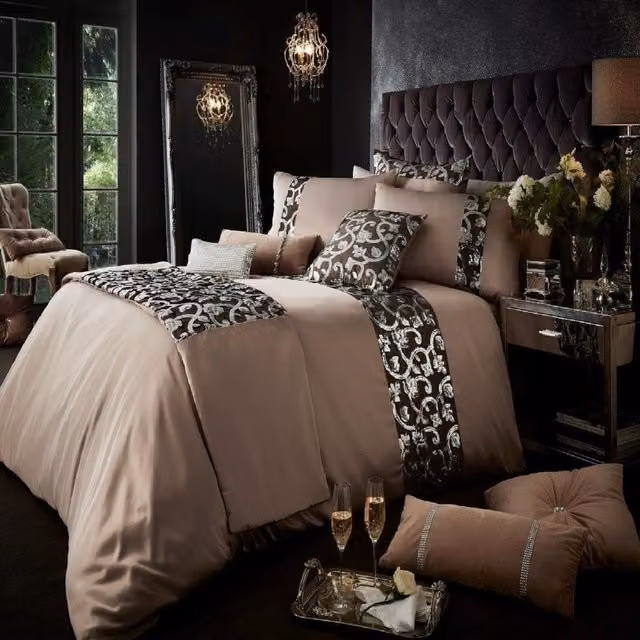 Smart Living Katie Polycotton Duvet Cover and Pillowcases in Sand, Double (Duvet: 200 x 200 cm, Pillowcases: 50 x 75 cm)