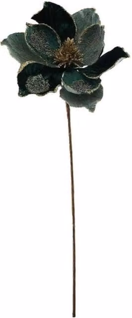 KDMD Single Magnolia on Stem, Green, 2 Pack, Height: 55 cm