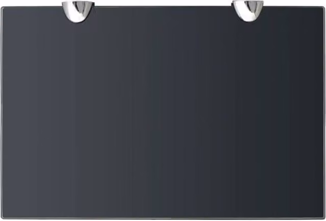 Berkfield Home Modern Floating Glass Wall Mounted Shelf in Black W/D/H: 30 x 20 x 1 cm – 1