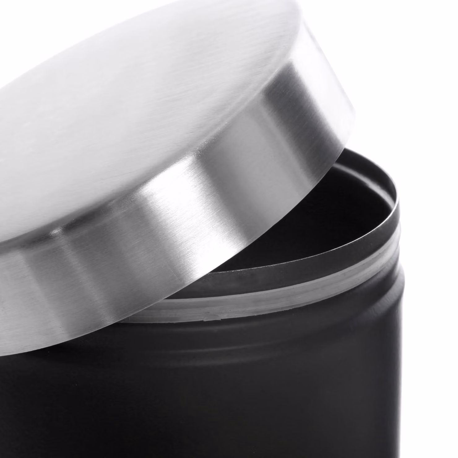 Premier Housewares Airtight Tea, Coffee and Sugar Canister Set in Black and Silver Enamel with Stainless Steel – 2
