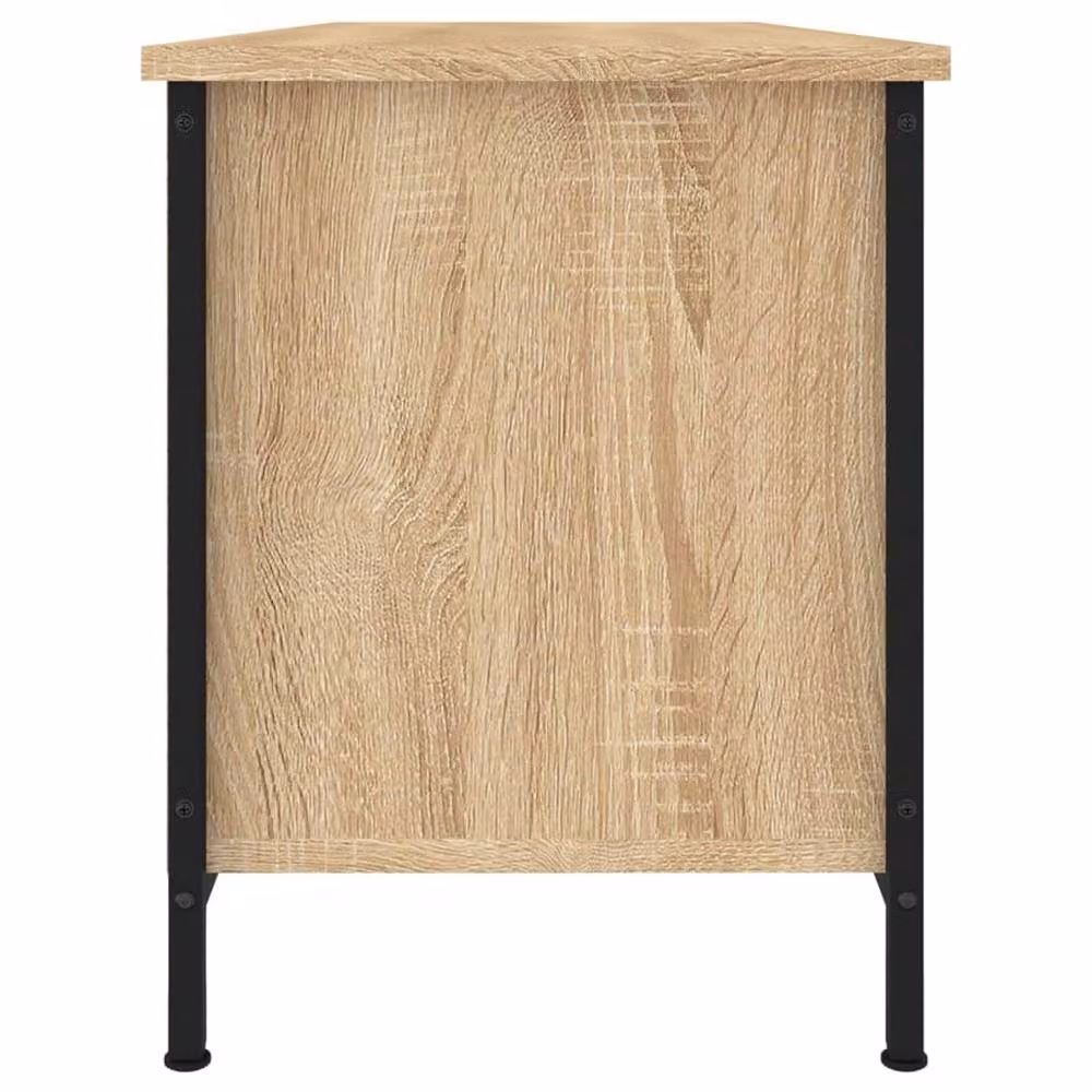 Berkfield Home Sonoma Oak TV Cabinet in Brown, W/D/H: 102 x 35 x 45 cm – 5