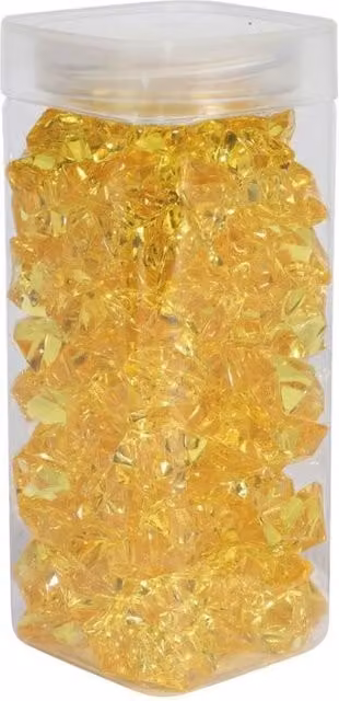 KDMD Large Yellow Acrylic Stones in Square Jars, 2 Pack, 300g per jar – 1