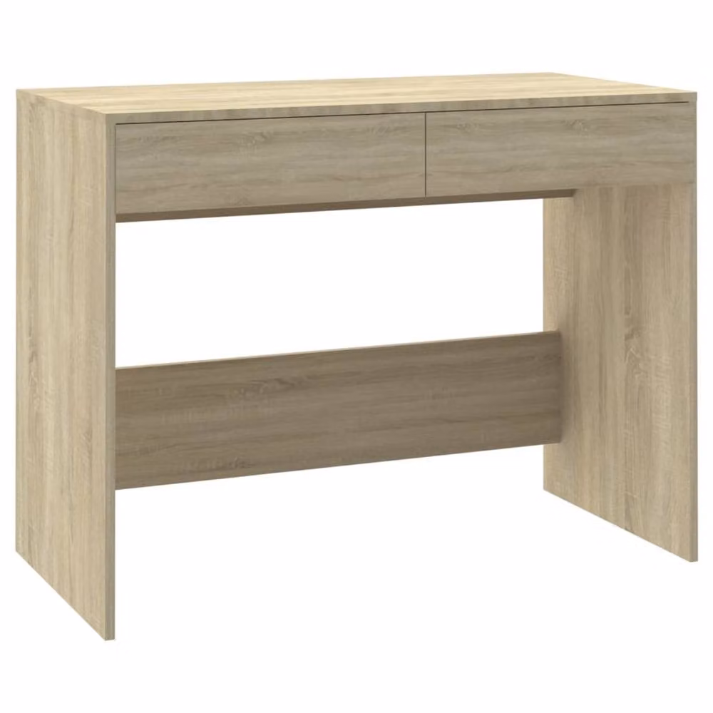Berkfield Home Sonoma Oak Writing Desk in Beige, W/D/H: 101 x 50 x 76.5 cm – 2