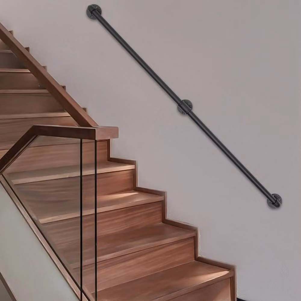 Kelvenix Black Modern Iron Wall Handrail, W: 1000 cm, H: 52 cm – 3