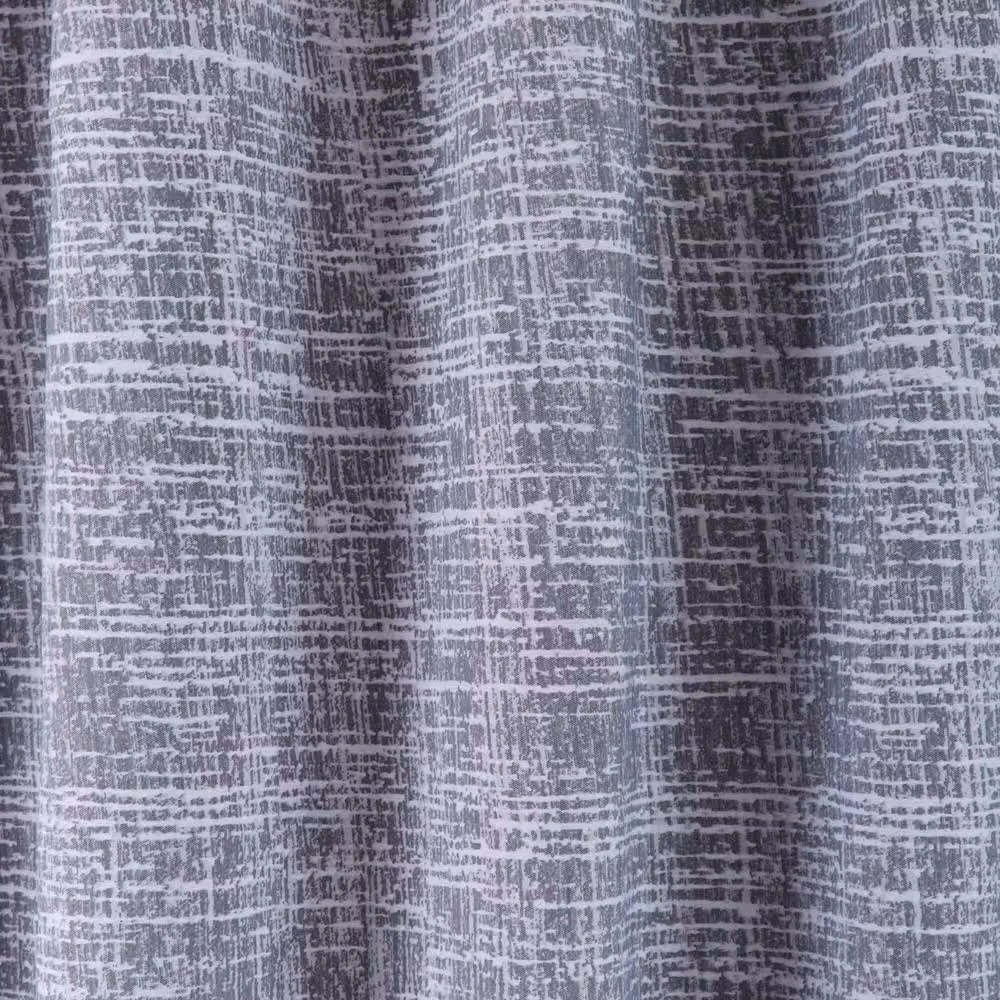 Portfolio Home Maine Geometric Abstract Fully Lined Eyelet Curtain Set, 2 Panel Pair in Grey, Width: 117 cm, Drop: 183 cm – 2