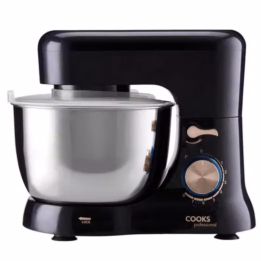 Cooks Professional Stand Mixer 1000W with 8 Speeds, Pulse Function and 4.5L Stainless Steel Mixing Bowl in Black and Gold – 2