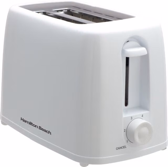 Hamilton Beach 2-Slice Plastic Toaster in White