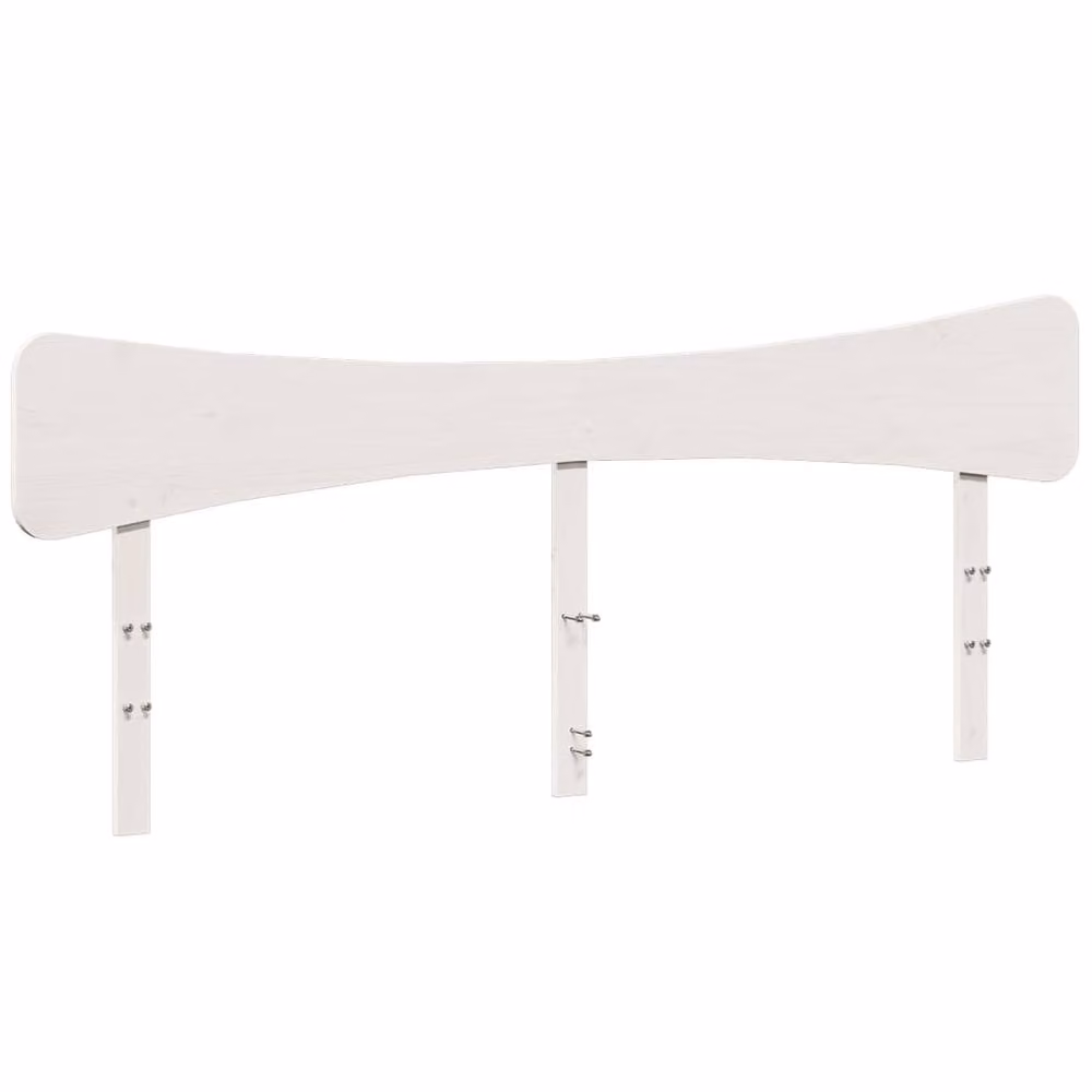 Berkfield Home White Solid Wood Pine Headboard, Width: 200 cm – 3