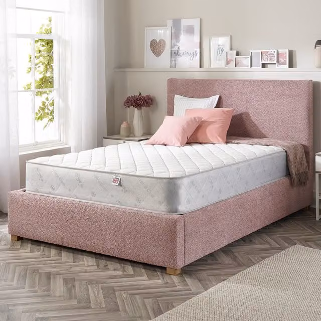 Aspire Essentials Natural Wool 600 Dual Layer Hybrid Mattress, White, W/D/H: 90 x 190 cm