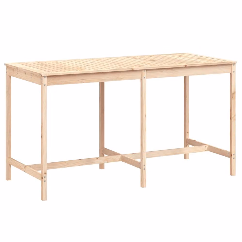 Berkfield Home Rectangular Garden Table in Natural Solid Pine, W/D/H: 203.5 x 90 x 110 cm – 2