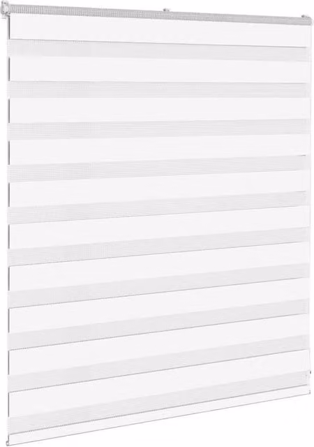 Berkfield Home Elegant White Zebra Blind with Striped Polyester Fabric, W: 120 cm, H: 100 cm