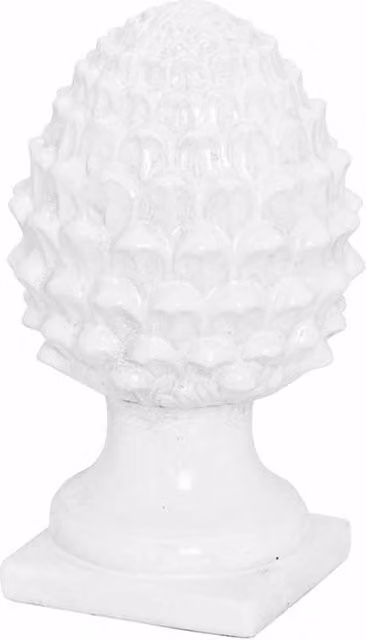 Lemon Pavilion Furniture and Decor Garda Decorative Ceramic Acorn in White, W: 20 cm, D: 20 cm, H: 35 cm