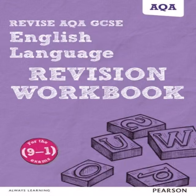 David Grant Pearson Revise AQA GCSE English Language Revision Workbook in Purple and Multicolour