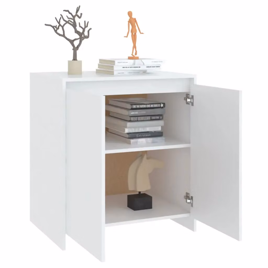 Berkfield Home White Modern Sideboard in Engineered Wood W/D/H: 70 x 41 x 75 cm – 2