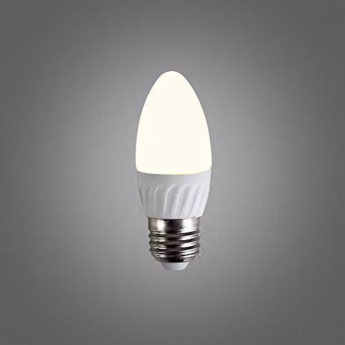 MiniSun Pack of 2 4W E27 LED Candle Bulbs, 3000K Warm White, Frosted Opal Replacement Bulbs – 3