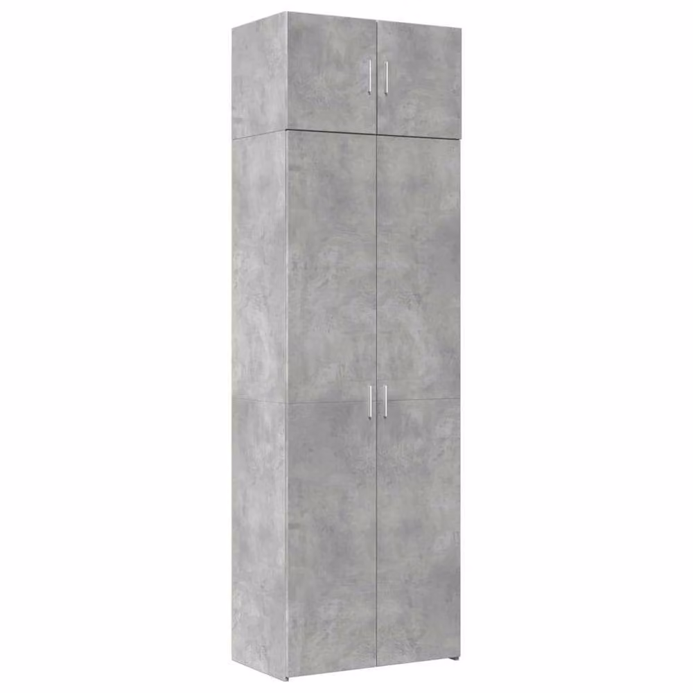 Berkfield Home Storage Cabinet in Concrete Grey, W/D/H: 70 x 42.5 x 225 cm – 2
