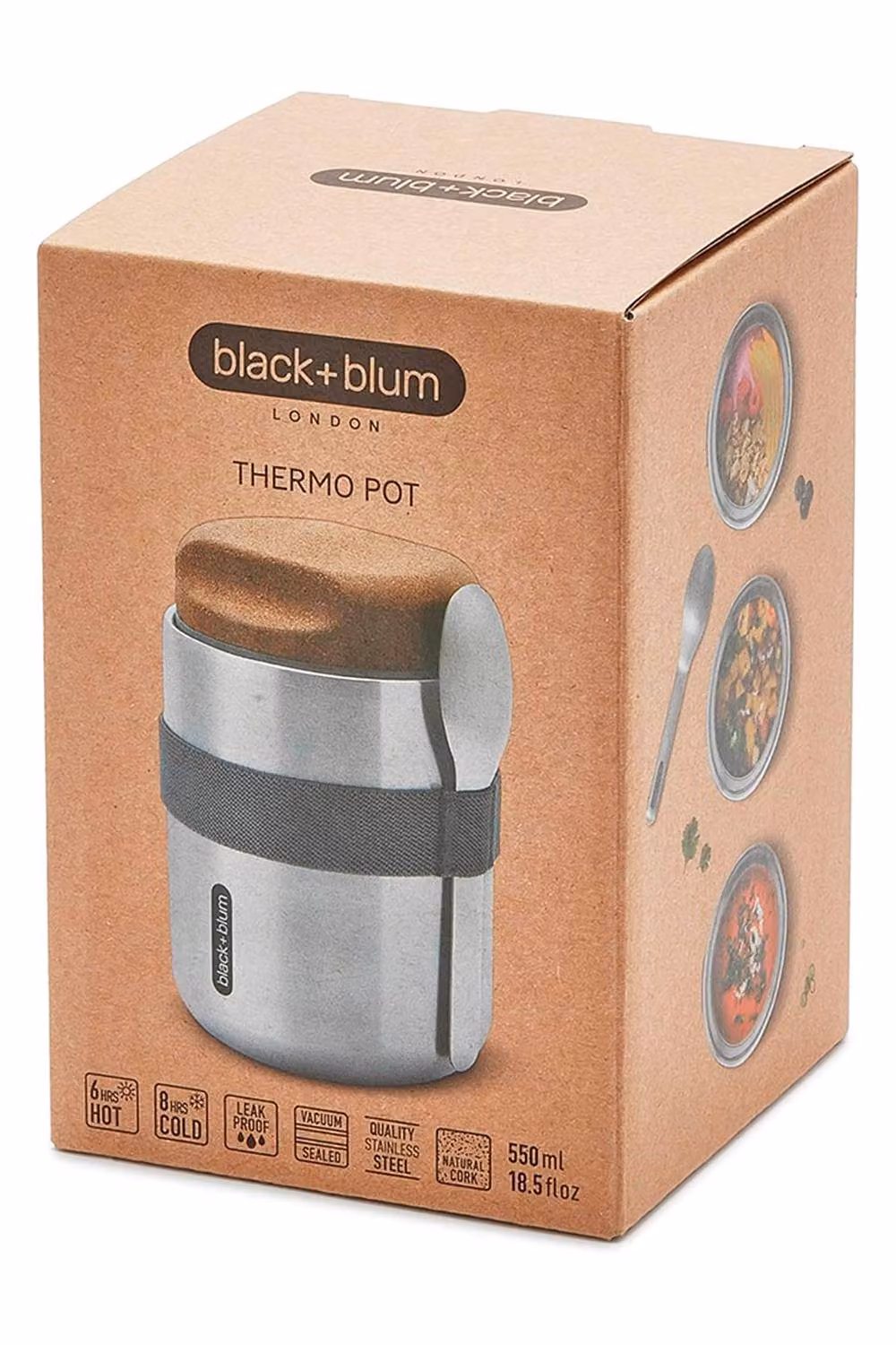 Black + Blum Insulated Stainless Steel Thermo Pot, 450 ml, Grey – 5