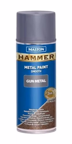 Maston Hammer Smooth Spray Paint in Gun Metal Grey, 400ml