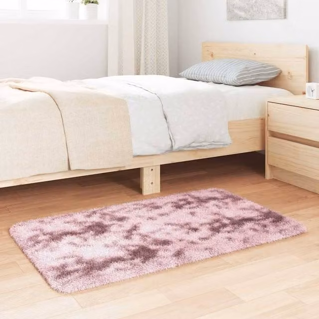 Berkfield Home NAVARRA Shaggy High Pile Rug, Dusty Pink, W: 60 cm x D: 100 cm